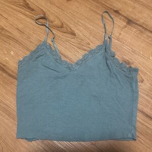 Bozzolo Teal Ribbed Top